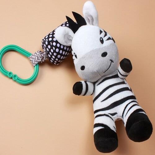 Baby Toys Cartoon Zebra Infant Mobile Cloth Toy Baby Trolley Bed Wind Chimes Rattles Bell Bebe Crib Bed Hanging Bell Pacify Toy
