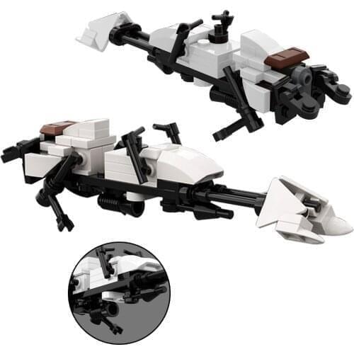 Space War Speeder Bike White Bricks City Building Blocks DIY Model Assembly Construction Educational Toys For Kids Gift 564PCS