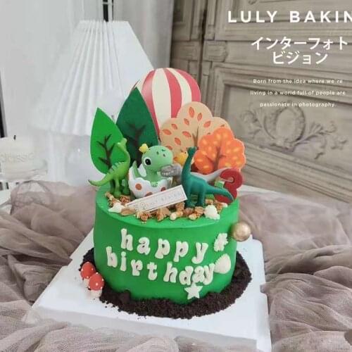 Dinosaur Eggshell Cake Topper Dino Jungle Party Birthday Decorations Kids Boy Dinosaur Cake Decors Jurassic World Party Supplies