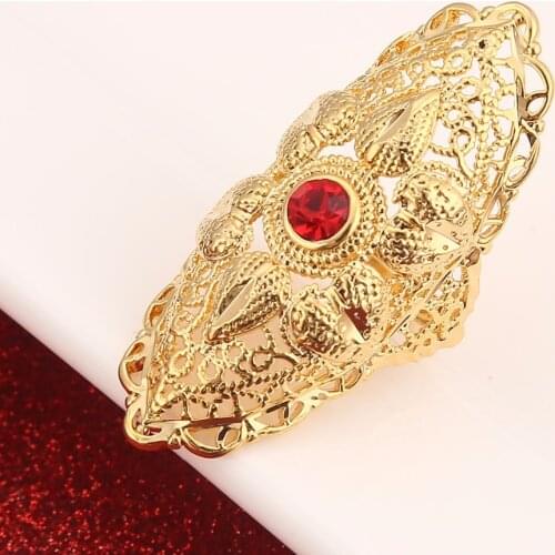 Ethiopian Big Ring for Women Trendy African Arabian Middle East Jewelry Charm Party Wedding Gift