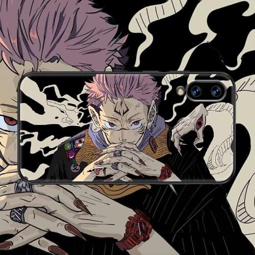 Jujutsu Kaisen Itadori Yuji Ryomen Sukuna Phone case For Xiaomi Redmi Note 7 7A 8 8T 9 9A 9S 10 K30 Pro Ultra Frosted black art