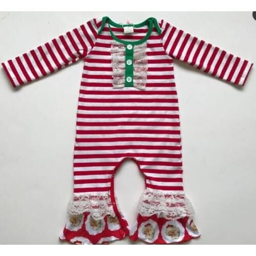 Kaiya Angel Newborn Baby Lace Christmas Jumpsuit Boy Girl Rompers Hot Fall Winter spring Fall Factory wholesale