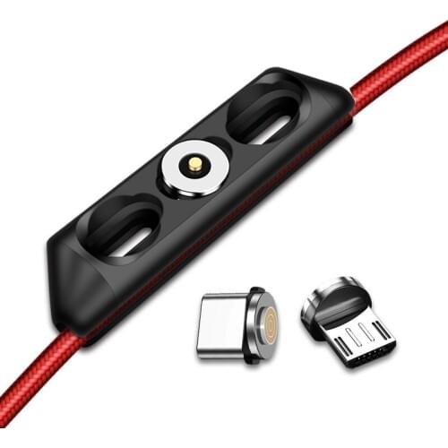 Magnetic Cable Plug Box Type-C Micro USB C 8 Pin Ellipse Magnet Plug Phone Cable Magnetic Plugs 3 in 1 Connector Case