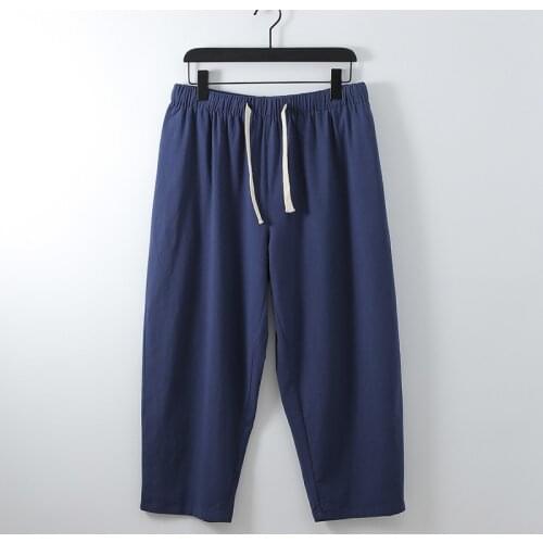 Male Plus Size Loose Pants Men Pants Summer Mens Cotton Big Sizes Wide Leg Linen Pant Oversized Jogger Trousers Large Size 12XL