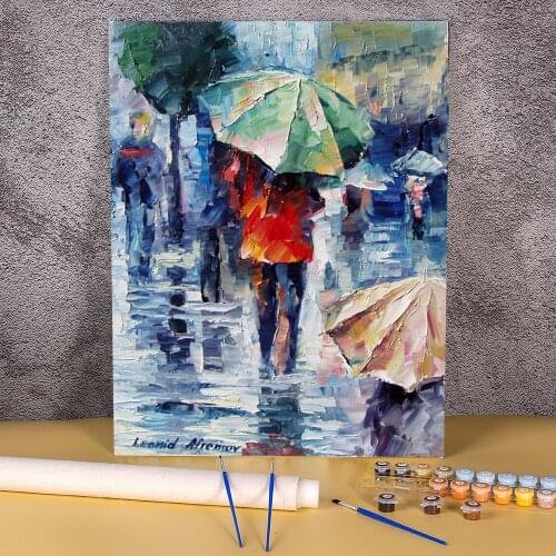 Oil Painting Style Coloring By Numbers Painting Kit Oil Paints 40*50 Canvas Pictures Decorative Paintings For Handicraft