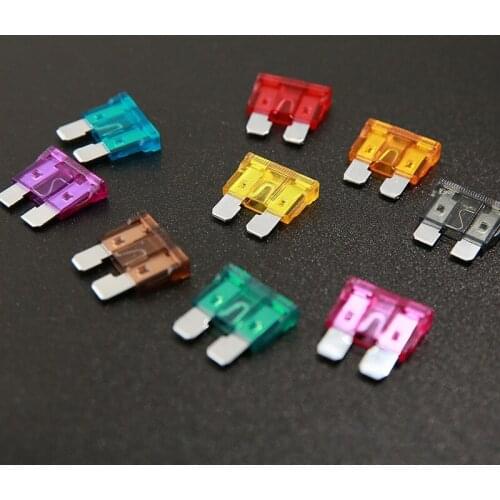 100/50Pcs Profile Medium Size Blade Type Car Fuses Assortment Set Auto Car Truck 2.5/3/5/7.5/10/15/20/25/30/35A Fuse Accessories