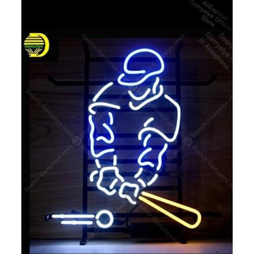 Neon Sign for Baseball Sport Man Pub game room Real Glass Basketball Team Sign Lighting Tube Neon Shop sports neon signs Board