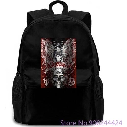 NEW DEFTONES Skull White Sport Mens Mans Unique O-Neck backpack