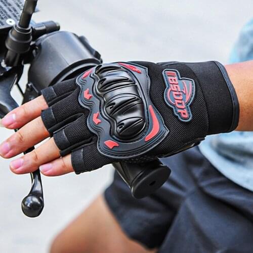 Men’s Motorcycle Gloves Half-Finger Motorbike for Climbing Hiking Cycling Rubber Outdoor Slow Earthquake Non-slip Glove