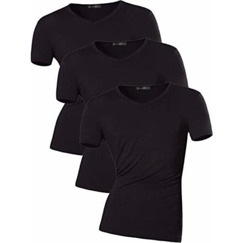 Sportides 3 Pieces/Pack Men Summer Casual Basic Top T-Shirt Slim Fit Short Sleeves Designer USA Size AMA003 PackA