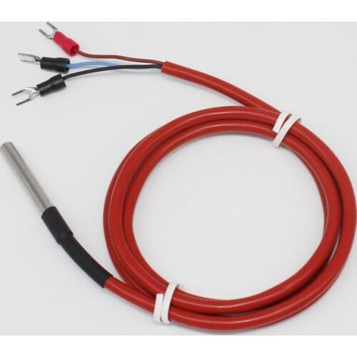 Waterproof High temperature resistance thermocouple pt100 temperature sensor with silicon cable use with temperature controller