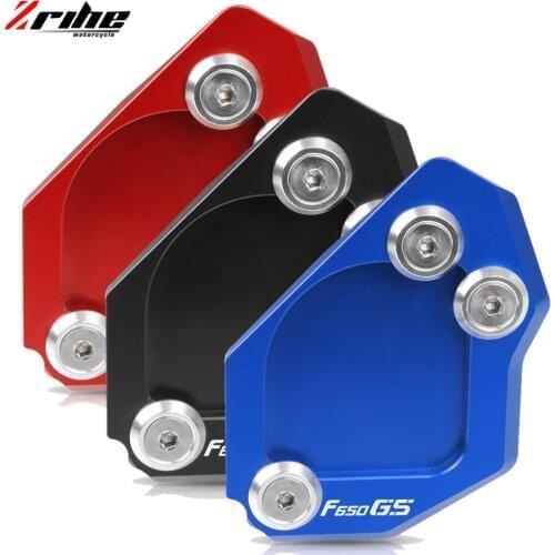 Motorcycle Side Stand Extension Pads Kickstand Protector Enlarger Support Plate For BMW F650GS F700GS F650 F700 GS 2008-2014