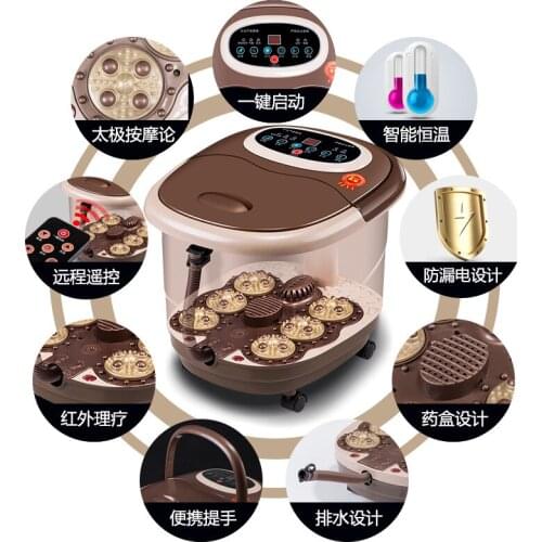 Foot Bath Full Automatic Foot Bath Electric Massage Heating Constant Temperature Regulation Household Foot Bath Deep Leg