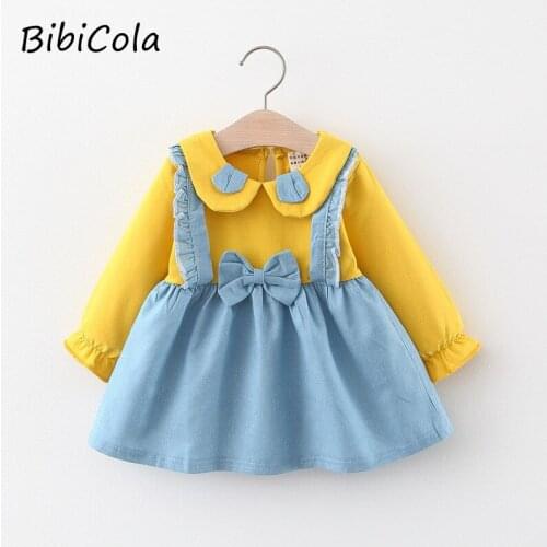 Spring Autumn Newborn Baby Girls Long Sleeve Floral Dress Fashion Dress For Kids Children Girls Clothing