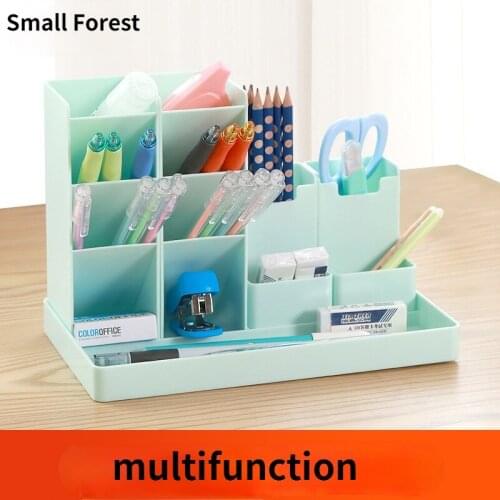 Large Capacity Cute Desk Accessories Pen Holder Pencil Storage Box Desktop Organizer Stand Case School Office Stationery Supply