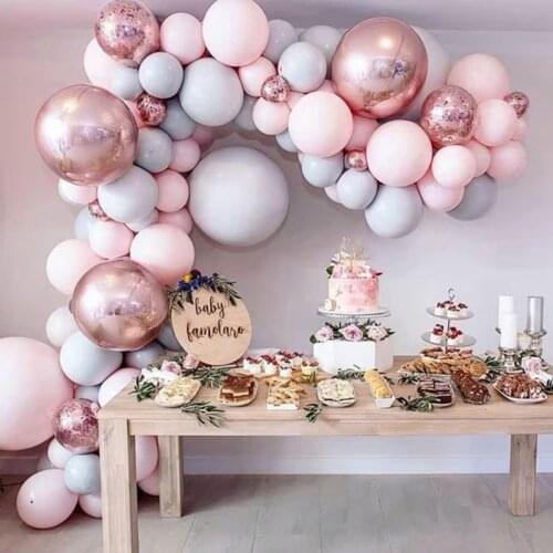 Golden Metallic Sequins Birthday Decoration Balloon Garland Arch Set Girl Boy QX2E