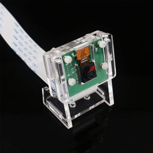 1Set Transparent Acrylic 5MP Camera Holder Clear Support Bracket Case for Raspberry Pi 1-4 for V2 Official Camera
