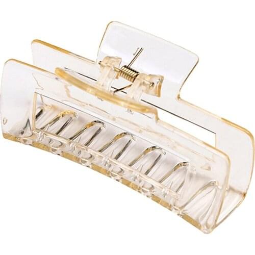 1Pc Korean Solid Hair Claws Elegant Clear Hair Clips Hairpins Barrette Headwear for Women Girls Hair Accessories Gifts