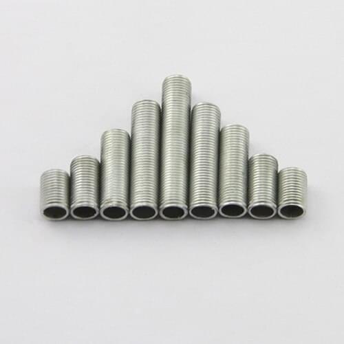 10pcs M12 Hollow full dental tube Tooth screw External tooths bar Toothed light fittings Connecting tube box 1mm tooth 15-60mm L