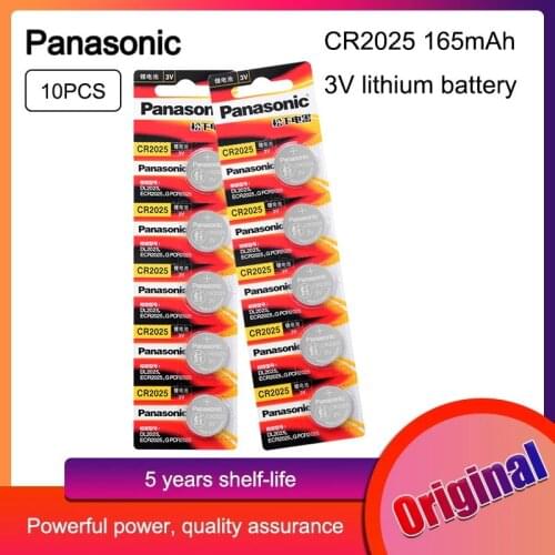 10pcs original brand new battery for PANASONIC cr2025 3v button cell coin batteries for watch computer cr 2025
