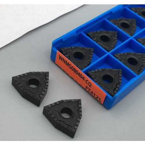 10PCS WNMG080404 CQ FT4125 Carbide Inserts Lathe Cutter Machining Steel Parts External Turning Tool Carbide Insert Turning Tool
