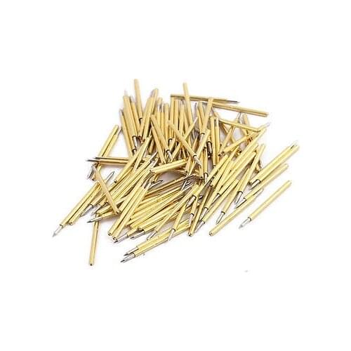 100pcs P75-B1 1.0mm Dia 16mm Length Metal Spring Pressure Test Probe Needle