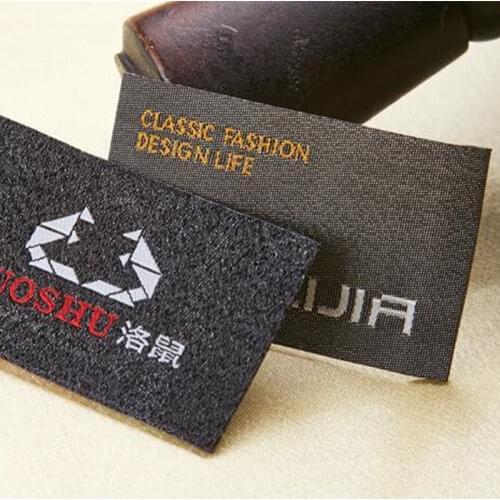 1000Pcs/Lot Customized LOGO Design Clothing Woven Labels/ Garment Printing Label/ Embroidered Tag