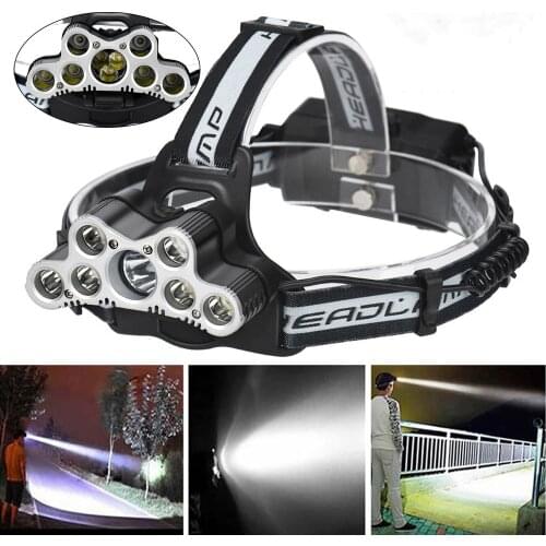 2500 Lumens 2501-B 9LED Rechargeable Cycling Headlight 6 Switch Modes 7x XML- T6+ 2x XPE Sport Light For Outdoor Night Ridding