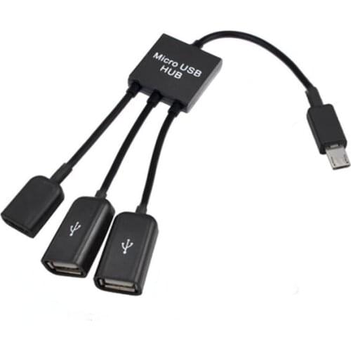 3 in 1 Micro USB Power Charging Host OTG Hub Cable Adapter For Andorid Phones 3 Port Micro USB to USB 2.0 Splliter For Gaming