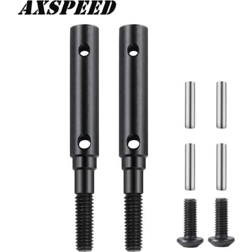 AXSPEED Metal Front Rear Portal Stub Axle Drive Shaft Lengthen 10mm for 1/10 Traxxas TRX4 RC Crawler Car Upgrade Parts
