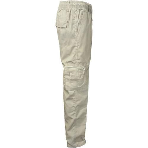 Sweatpants Men Elasticated Casual Multi-Pocket Zipper Long Sport Sweatpants Work Pants