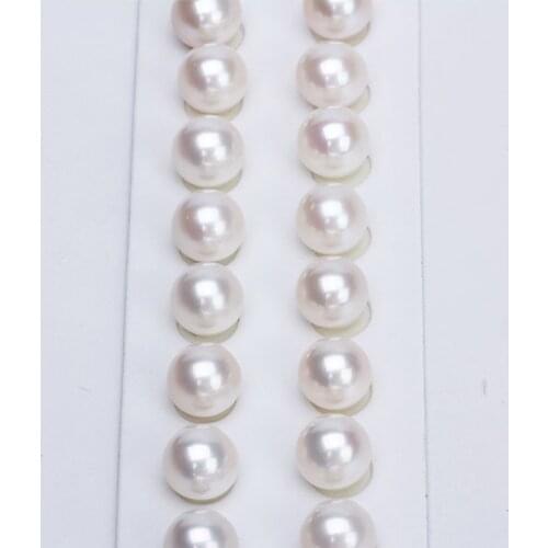 High Quality Small Size 2mm 3mm 4mm Natural Pearls Beads With half Hole Loose Freshwater Rounds Pearl for Necklace