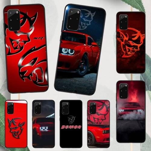Car Dodges Demon logo Phone Case For Samsung A50 A51 A71 A20E A20S S10 S20 S21 S30 Plus ultra 5G M11