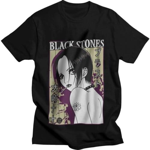 Nana Osaki T Shirt for Men Cotton Printing T-shirts Graphic Tshirt Short Sleeve Harajuku Anime Manga Tee Top