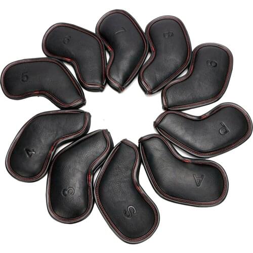 Golf Club Iron Headcover Stamping Skull Golf Iron Head Covers Golf Club Iron Headovers Protector Wedges Covers 10pcs/set