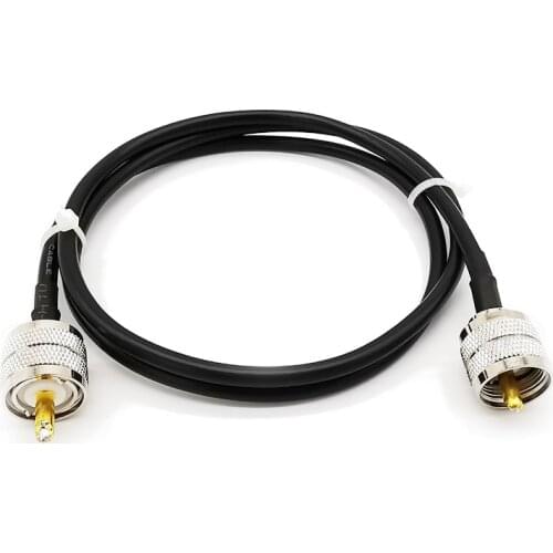 1Pcs UHF RF Coaxial Connector RG58 Pigtail Jumper Cable UHF PL259 Male Plug to UHF PL259 Male Plug RG58 Cord Adapter 1M 2M 3M 5M