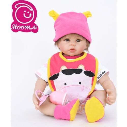 45CM 18Inch Fantasy Bebe Reborn Newborn Baby Dolls Soft Silicone Stuffed Collectible Baby Toy Doll For Toddler Christmas Present