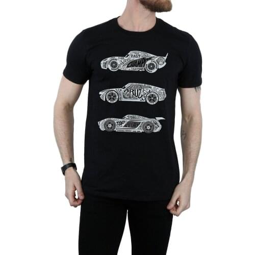 Hot Sale Cool Cartoon Cars Racers T-Shirt Summer Cotton O-Neck Short Sleeve Mens T Shirt New Size S-3XL