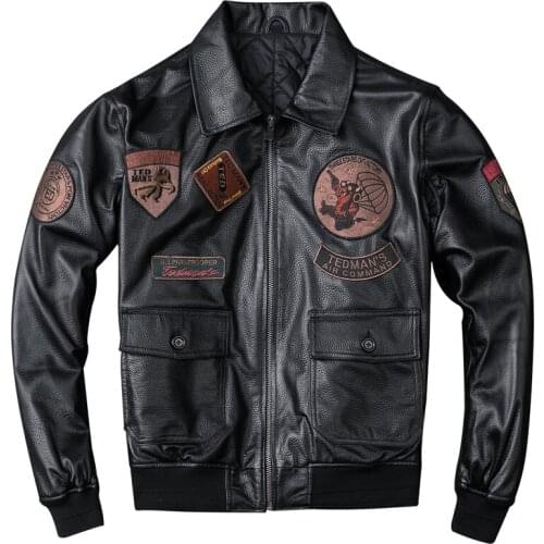 Autumn Winter Mens Genuine Leather Jackets Natural Sheepskin Coat Jaqueta De Couro Black Male Real Leather Jacket for Men YQ369