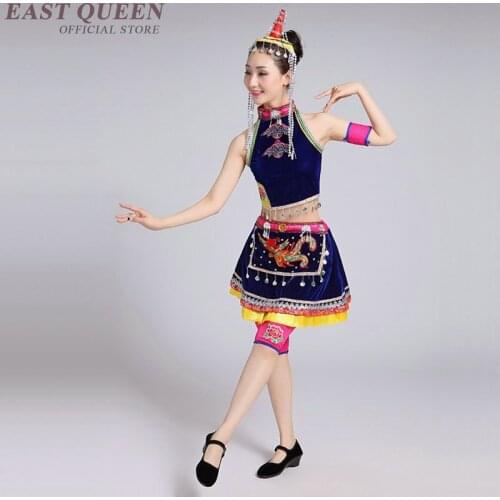 Wholesale Chinese Folk Dance Clothing Dai National Dress Ancient Traditional Chinese Dance Costumes XXXL FF053 YQ