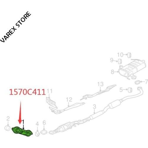 Take over in front of the muffler for Mitsubishi Outlander OEM: 1570C411