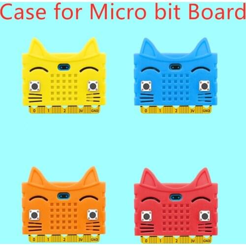 Hi-Q! Cute Cat shape Silicone protective enclosure cover shell for micro:bit board(No Board)
