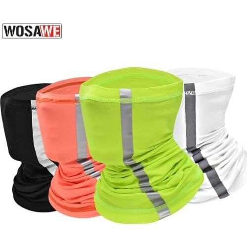 WOSAWE Reflective Cool Bandana Buff on Neck Cycling Sports Scarf Bike Bicycle MTB Headwear for Men Women Half Face Magic Scarf