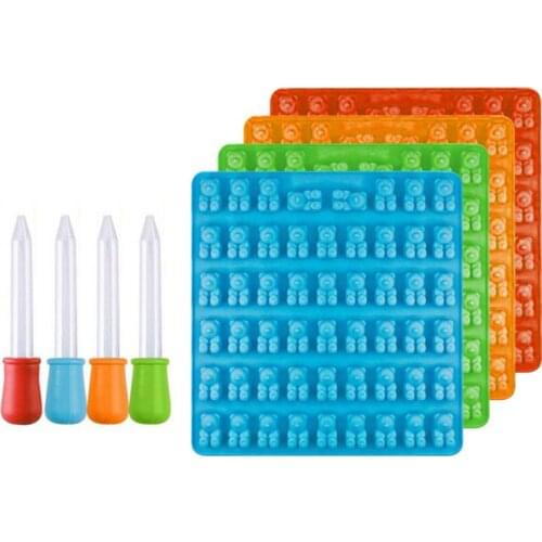 50 Cavity Silicone Chocolate Gummy Bear Shape Candy Mold Ice Tray Jelly Mould Foudant Cake Baking Decorating Tools