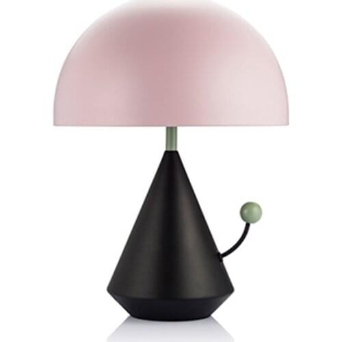 Toolery Modern Mushroom Table Lamps Pink Blue Cute Bedroom Children Room Restaurant Decorative Desk Light Bedside Lamp