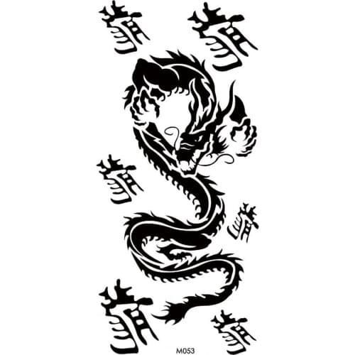 Waterproof Black Letters Body Art Tattoos English Word Decorative Sticker for Body