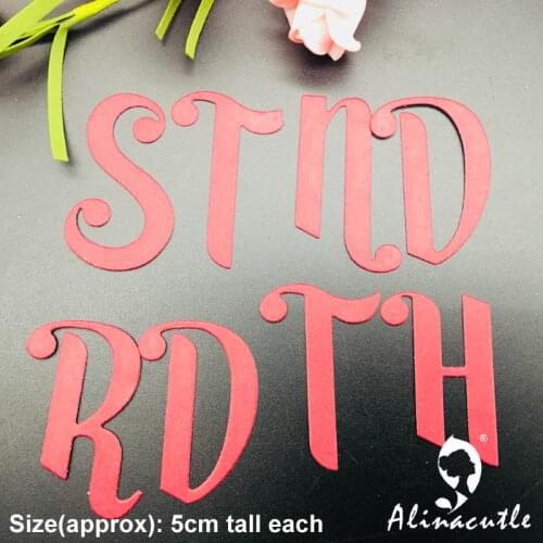 Die cut metal cutting die 5CM tall letters ST ND RD TH Alinacraft Scrapbook album papercraft handmade card stencil art cutter