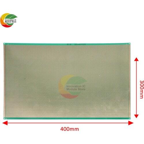 Ziqqucu 1 Piece 30x40cm Single Sided Prototype Universal Printed Circuit Board DIY Soldering Green PCB Board for Arduino