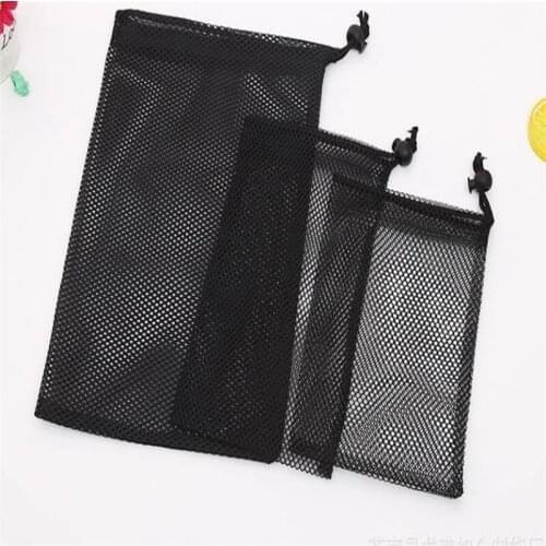 1pcs Black storage bag Net bag Toy storage Golf bag Black mesh Drawstring bag Underwear storage Nylon mesh bag