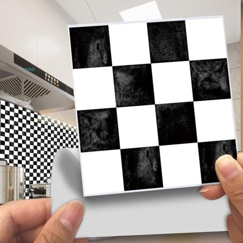 10pcs Mosaic Tiles Wall Sticker Backsplash Kitchen Bathroom Peel & Stick Waterproof Art Mural Decor Self adhesive Wallpaper